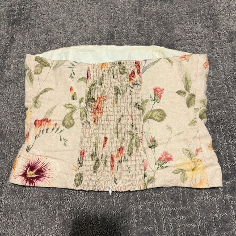 Floral strapless top - Picture 7 of 8